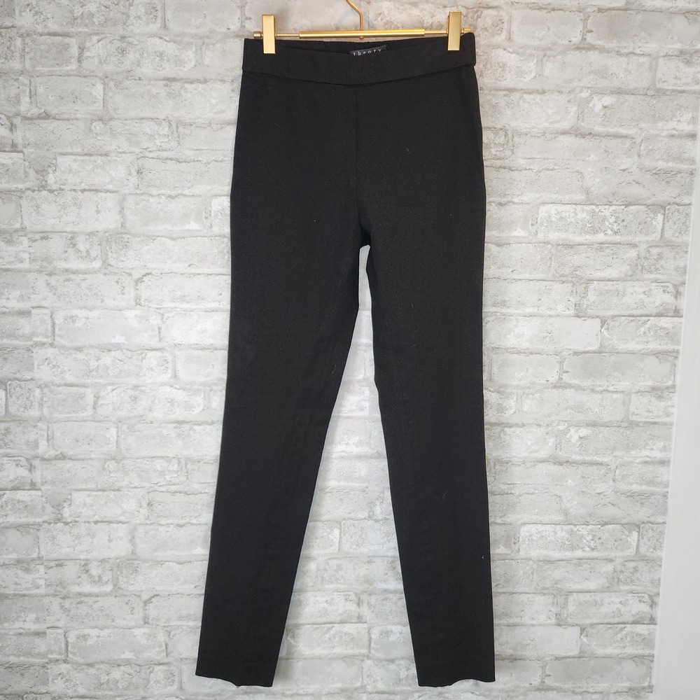 Theory Pants Bozwell Slim Fit Black Jersey Prototype Small